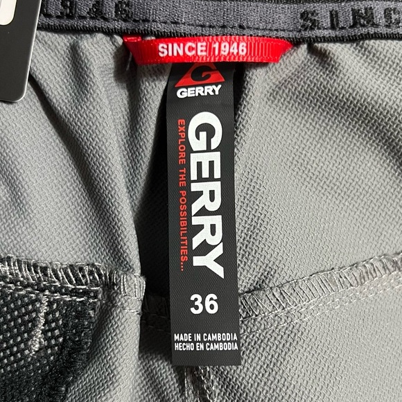 Gerry Tech Short 35 Gray Stretch UV Protection Lightweight Pockets Outdoors NWT - Picture 10 of 12